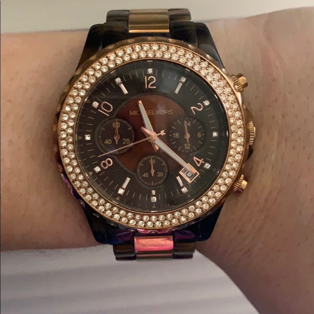 Michael Kors Stainless Steel Tortoise Watch